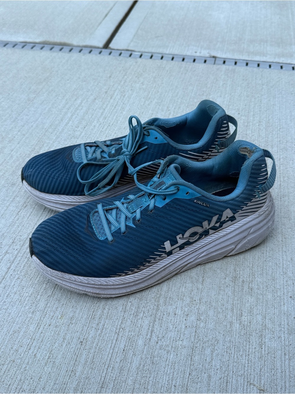 Hoka One One Rincon 2 Sneakers Blue Moon/White Mens Size 12